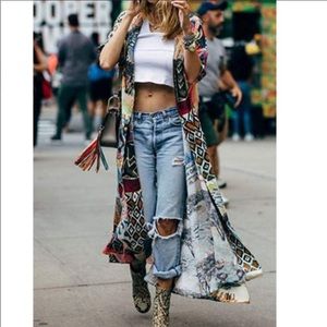 Women's Multicolor Cover up Kimono Cardigan